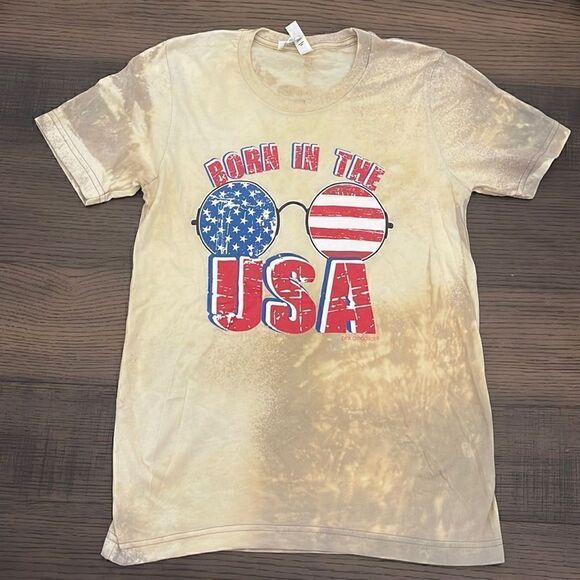 Pink Armadillo Tops - Pink Armadillos Born in the USA Shirt